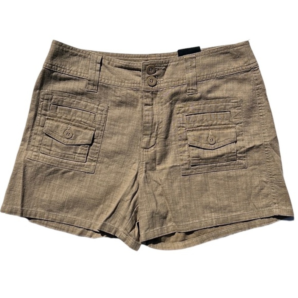 Northcrest liberty khaki patch pocket shorts Size 8 new‎